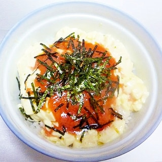 豆腐と明太子の明太マヨ豆腐丼